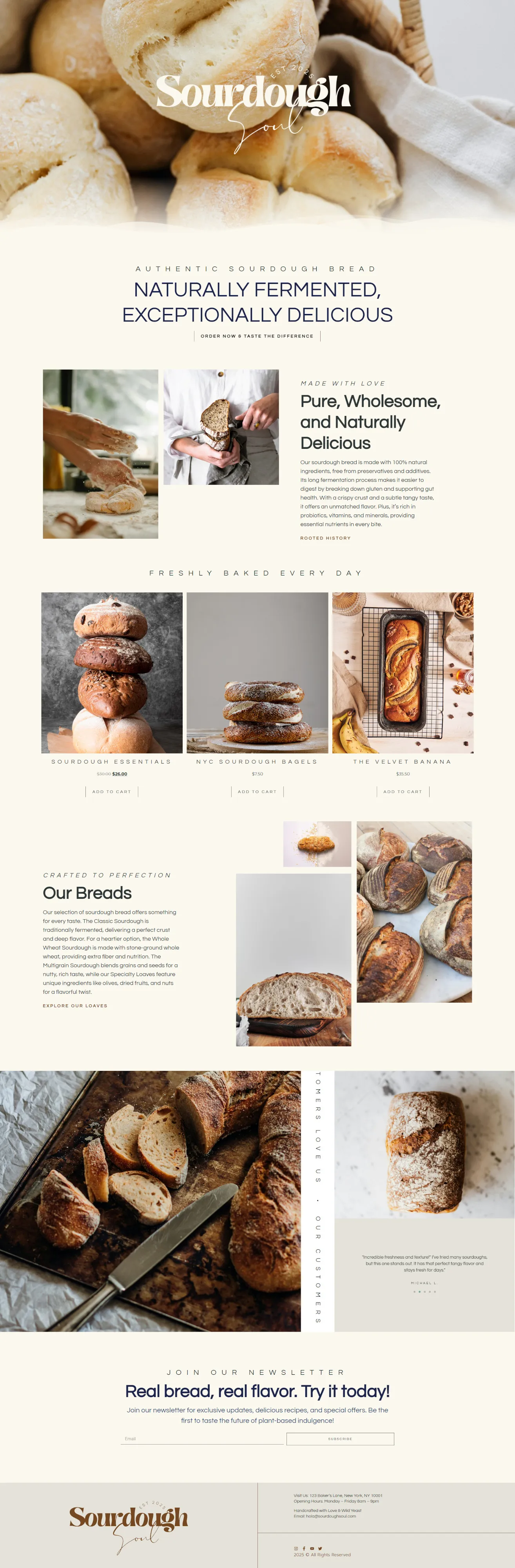 Artisan Bakery project — Storytelling around the product